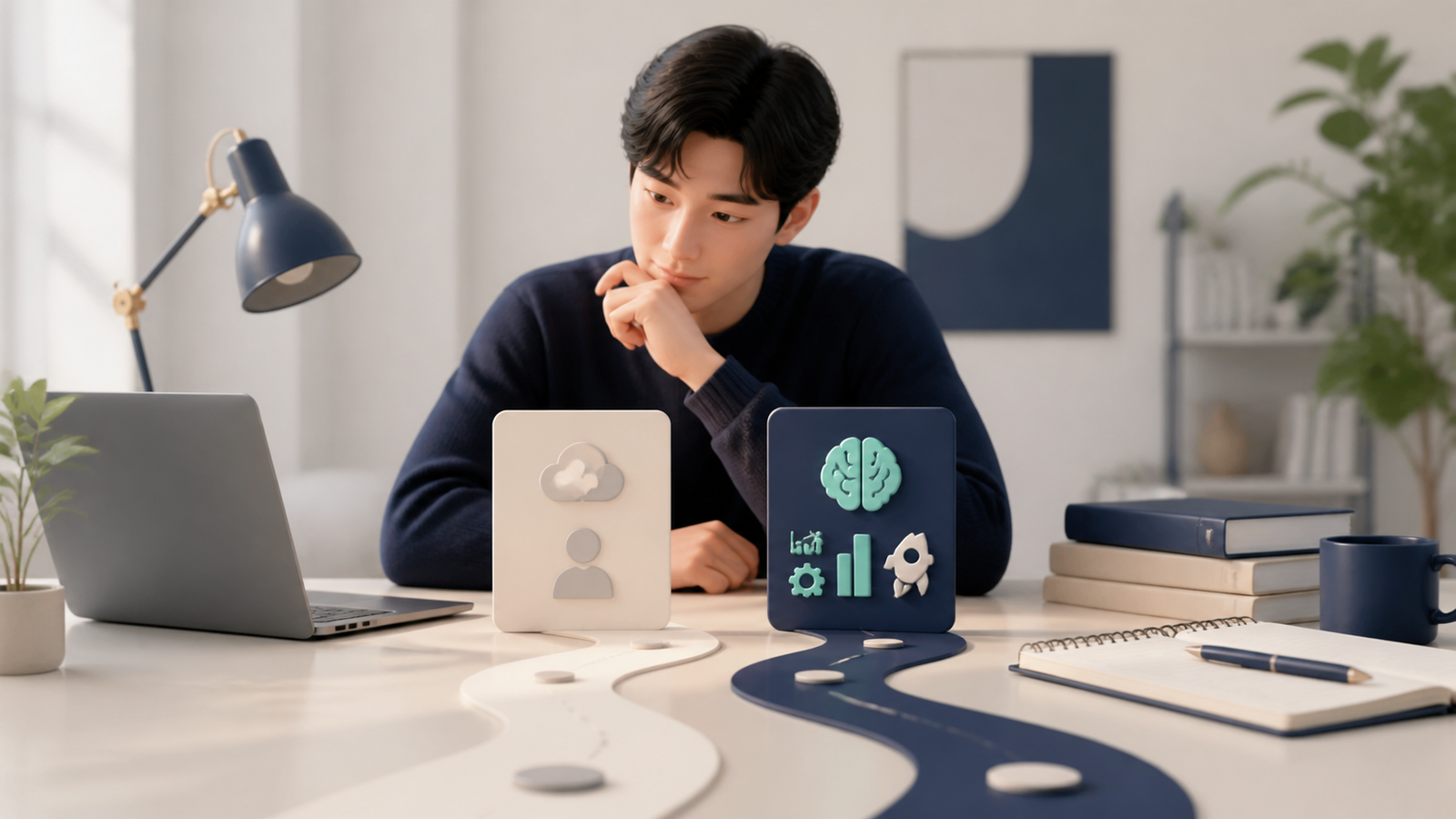 ChatGPT 무료와 Plus 선택을 비교하는 학습자