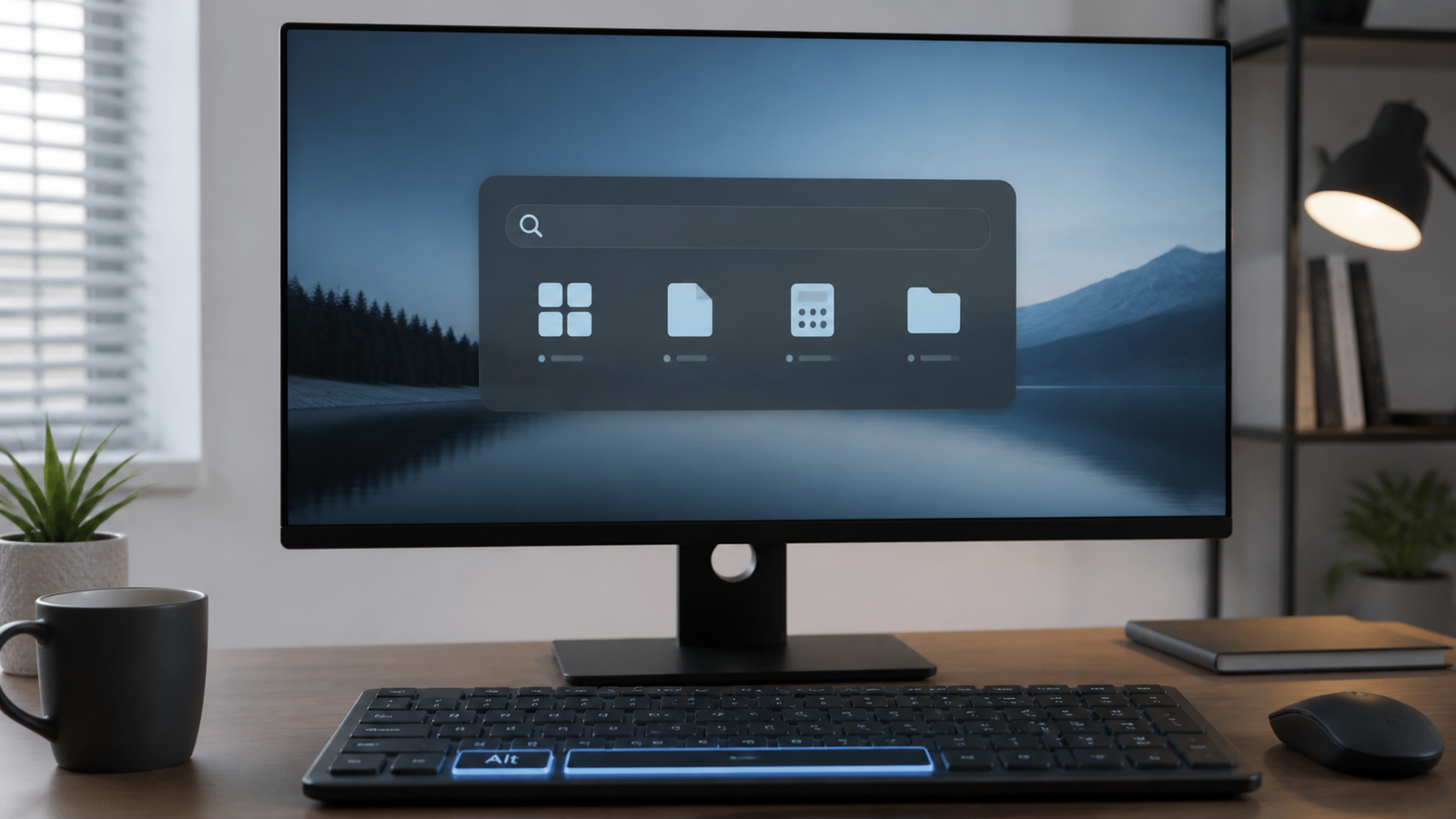 Alt와 Space 키로 앱과 파일을 빠르게 찾는 Windows 실행 화면